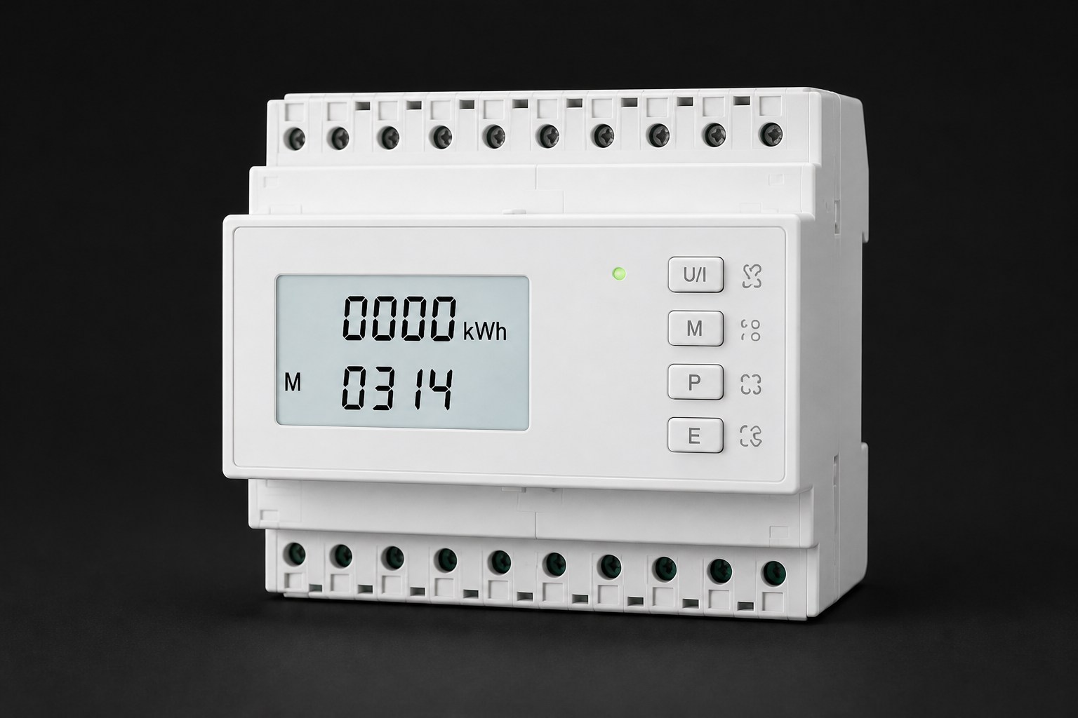 Witte Chiyano Meter voor driefasenmeting in de meterkast